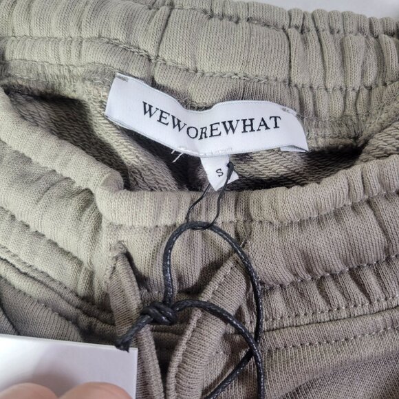 WeWoreWhat Women Beige Cotton Cargo Pants Sweatpants Size S - Picture 2 of 10